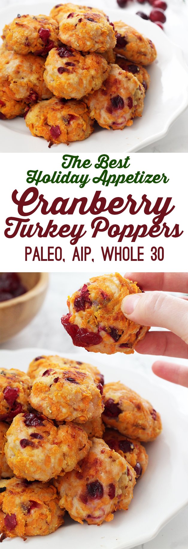 Cranberry Sweet Potato Turkey Poppers (Paleo, AIP, Whole ...