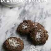 Paleo AIP "Chocolate" Snowflake Christmas Cookies
