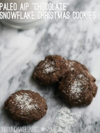 Paleo AIP "Chocolate" Snowflake Christmas Cookies