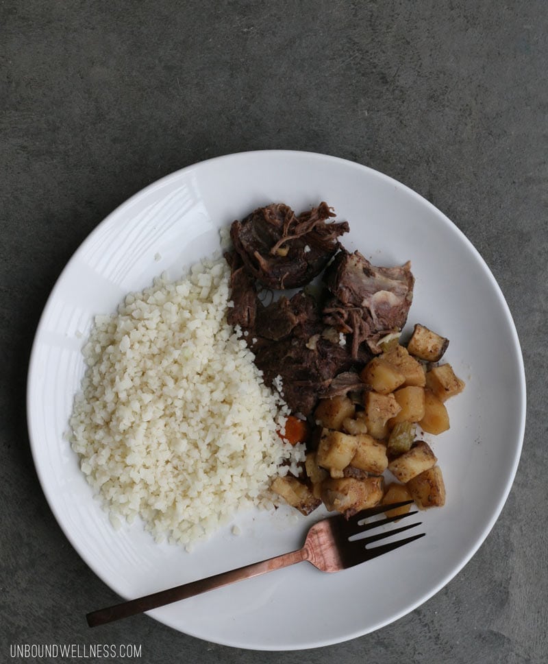 Autoimmune Paleo Slow Cooker Pot Roast with Cauliflower Rice