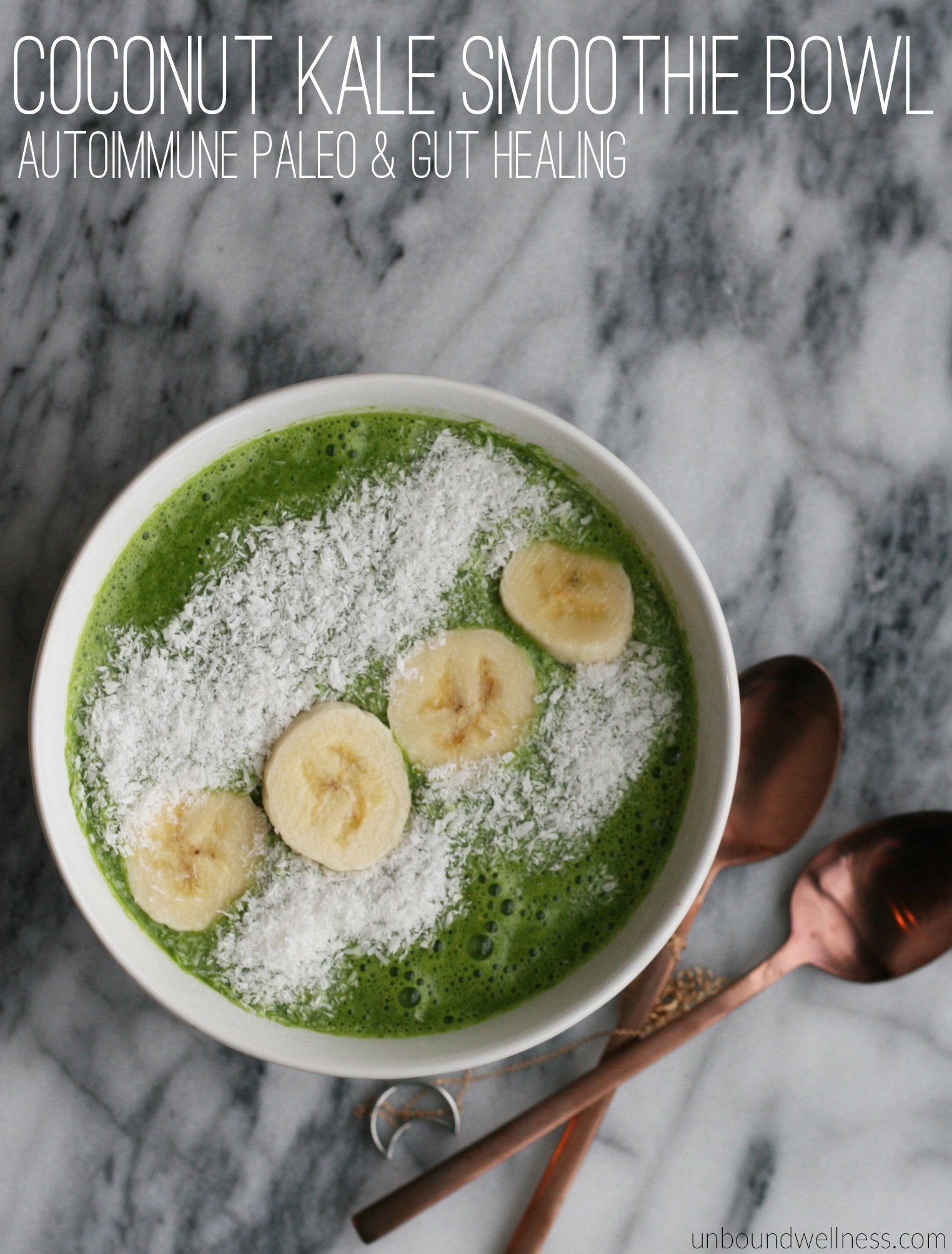 Kale Kiwi Smoothie Bowl - Vegan Recipe - Sprig & Vine