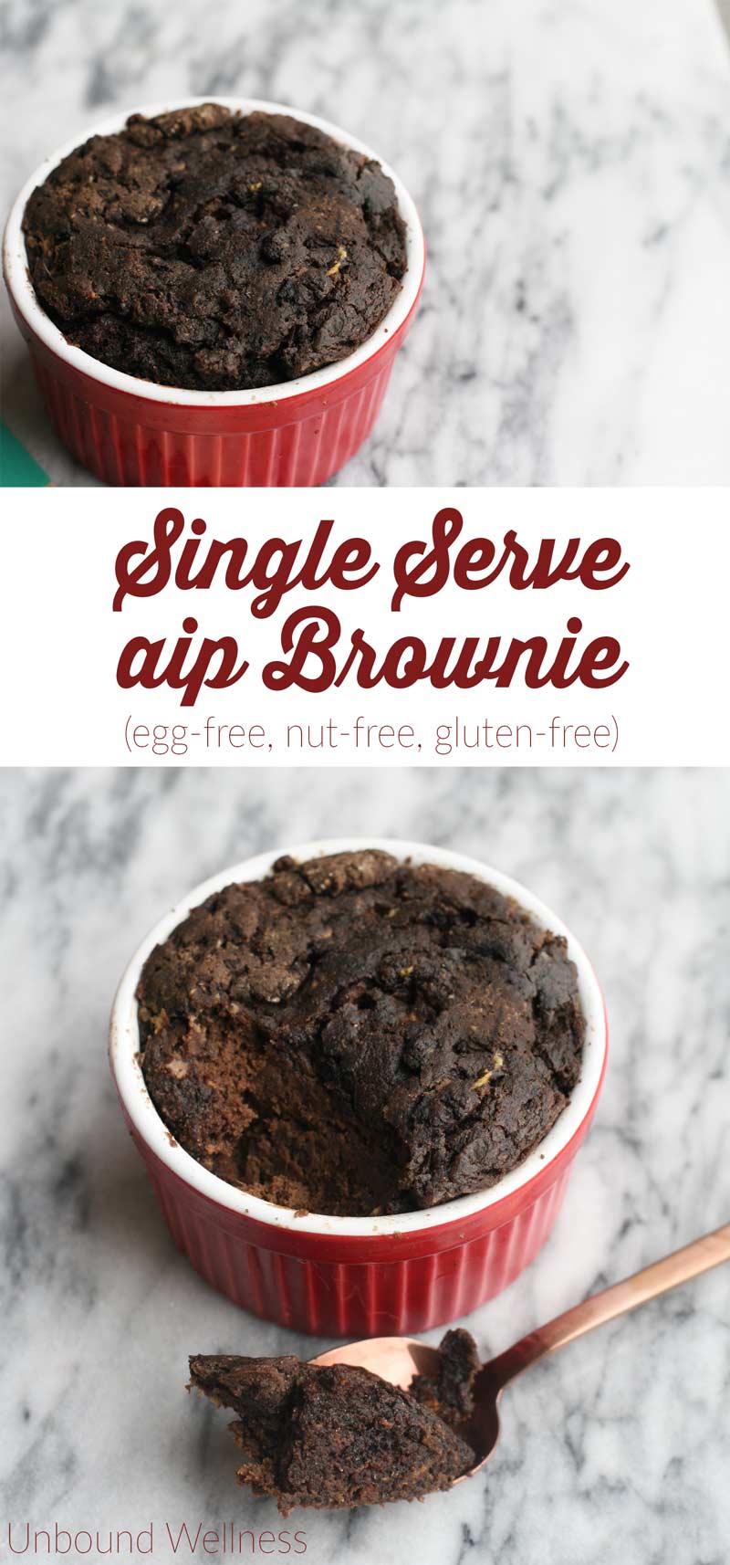 Single Serve AIP Brownie (Egg-free, nut-free, gluten-free)