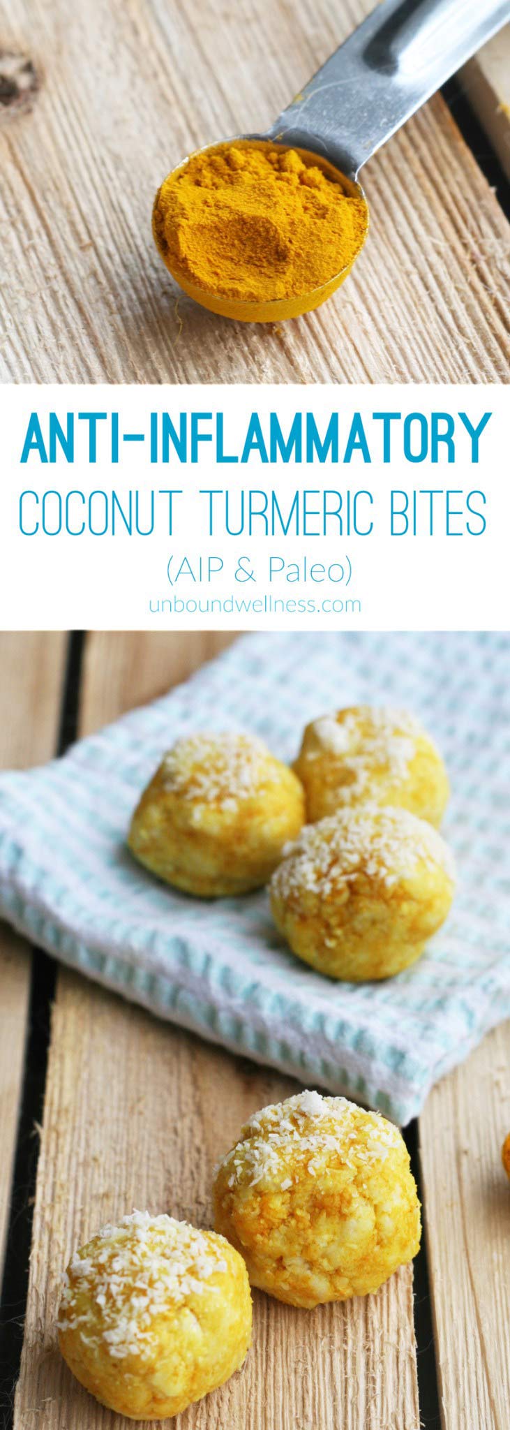 Anti-inflammatory coconut turmeric bites | AIP , Paleo and Gluten & Dairy Free 