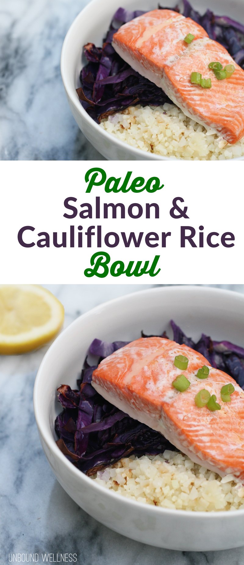  Paleo Salmon & Cauliflower rice bowl