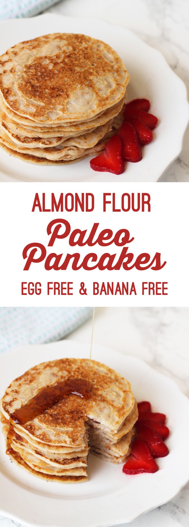 Almond Flour Paleo Pancakes (Egg free and banana free) 