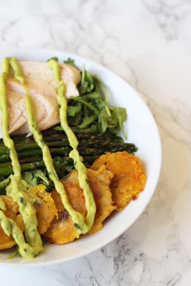 Chicken Asparagus Plantain Breakfast Balance Bowl Aip Paleo Whole 30