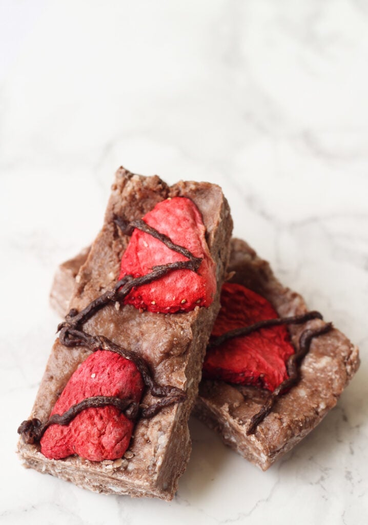 Chocolate Strawberry Collagen Protein Bars (AIP, Paleo, GF)