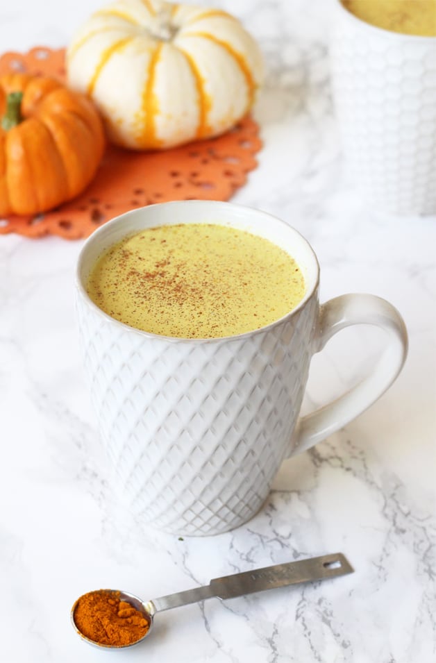 Anti-Inflammatory Pumpkin Spice Turmeric Latte (Dairy Free, Paleo & AIP)