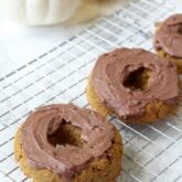 Paleo Pumpkin Donuts with Chocolate Frosting (AIP, Gluten free)