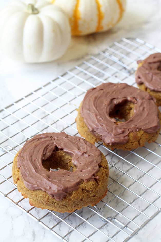 Paleo Pumpkin Donuts with Chocolate Frosting (AIP, Gluten free)