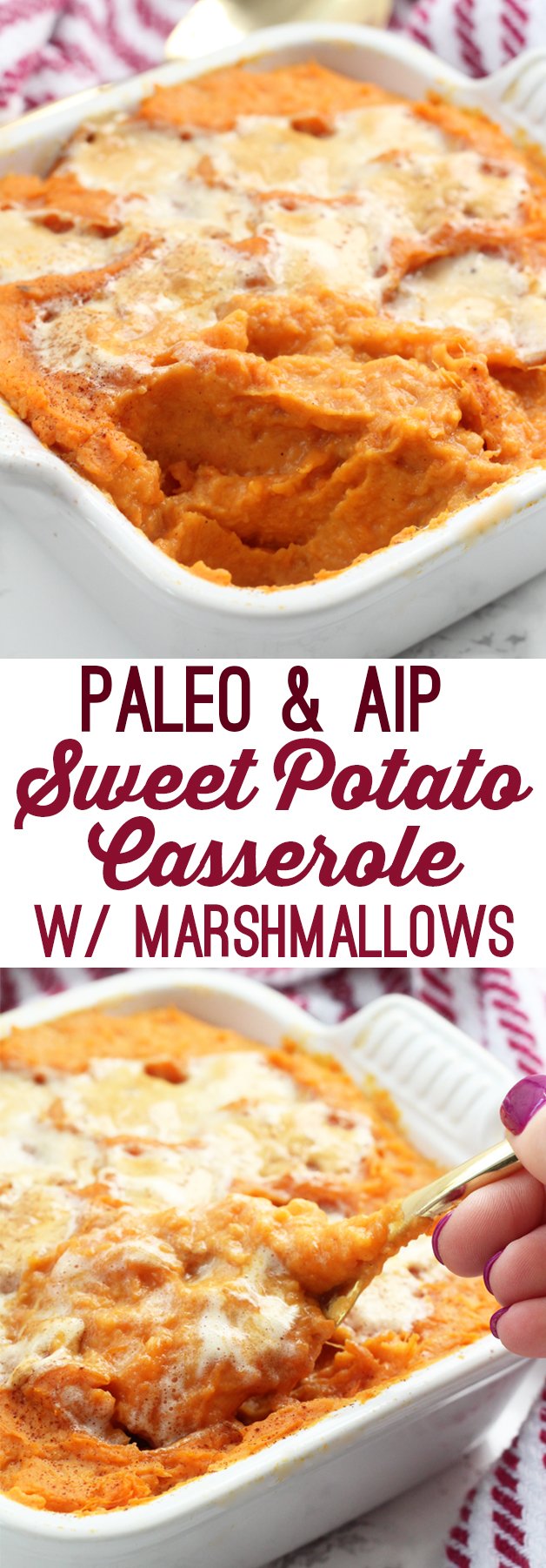 Sweet Potato Casserole with Marshmallows (Paleo & AIP)