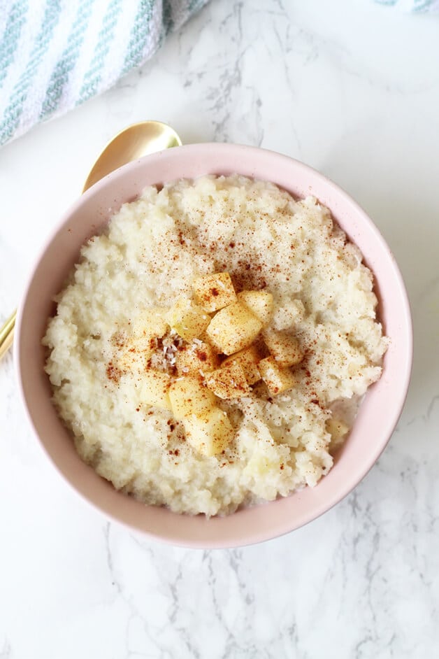 Grain Free Cauliflower "Oatmeal" (Paleo, AIP, Whole30)