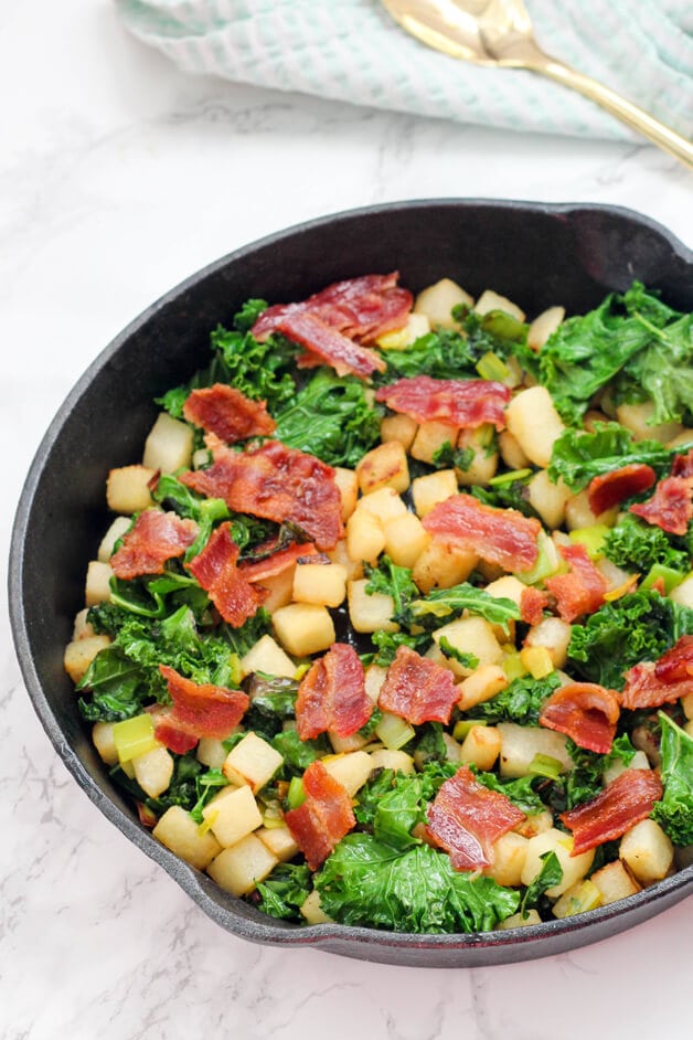 Low Carb Jicama Hash Browns with Caramelized Onions