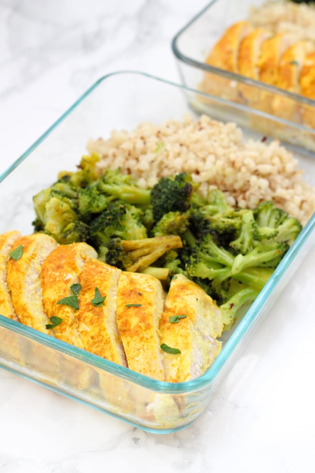 Anti Inflammatory Turmeric Chicken Meal Prep Bowls Paleo Whole30 Aip Unbound Wellness