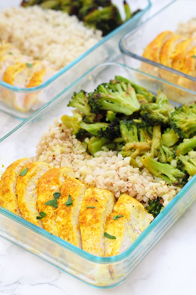 Anti-inflammatory Turmeric Chicken Meal Prep Bowls (Paleo, Whole30, AIP ...