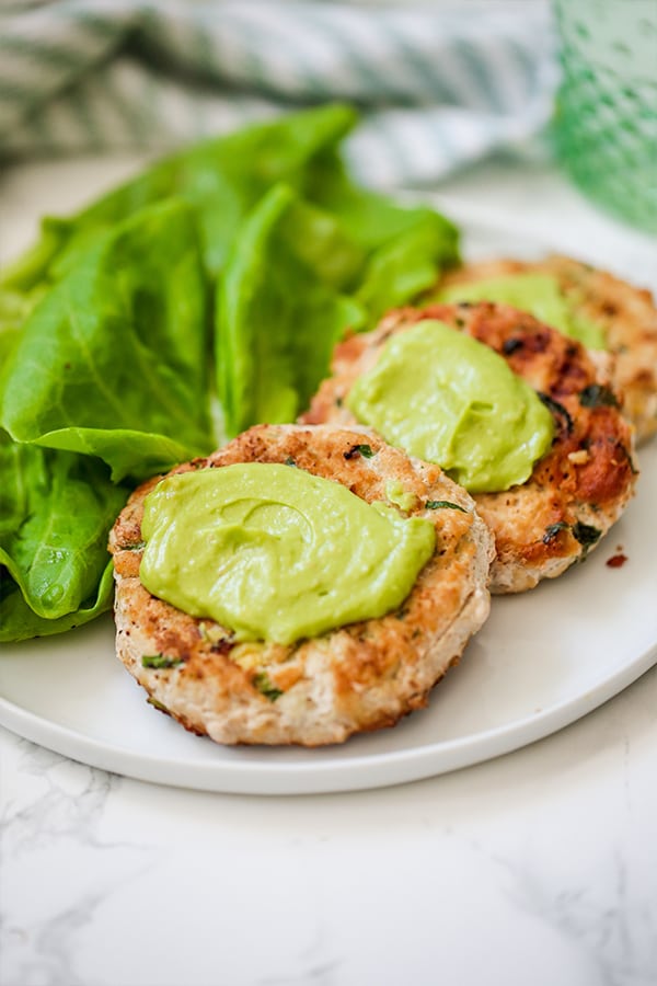 Spinach Avocado Chicken Burgers (Whole30, Paleo, AIP)