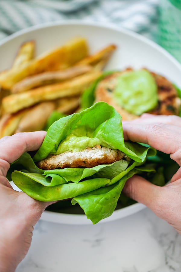 Spinach Avocado Chicken Burgers (Whole30, Paleo, AIP)