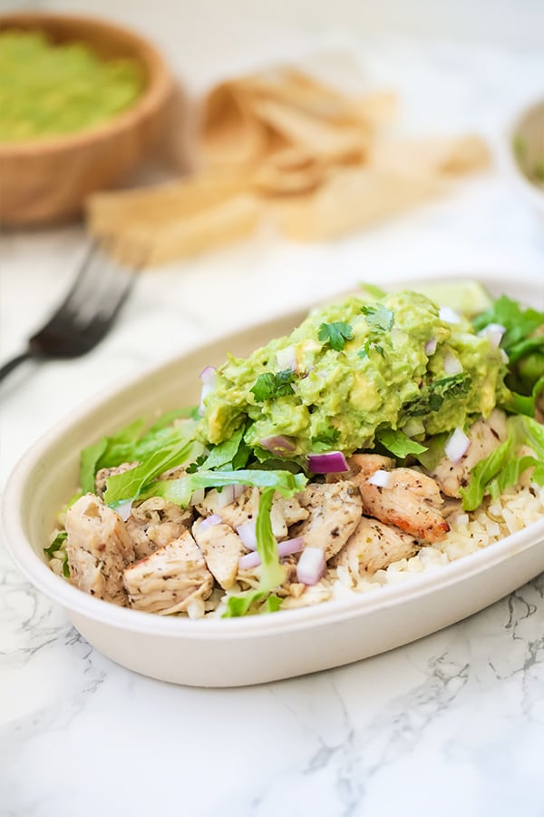 Copycat Chipotle Chicken Burrito Bowl Whole30 Paleo Aip Unbound Wellness