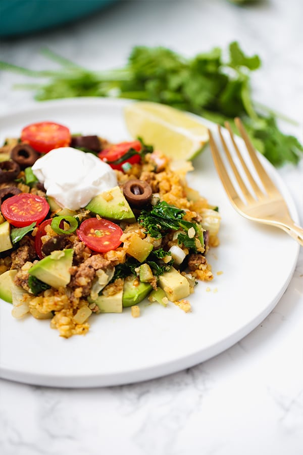 Healthy One-Pan Taco Breakfast Skillet