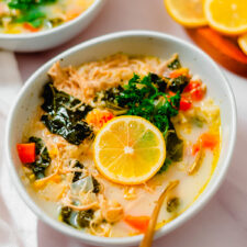 Paleo Greek Lemon Chicken Soup (Low Carb, Keto, Whole30, AIP)-image