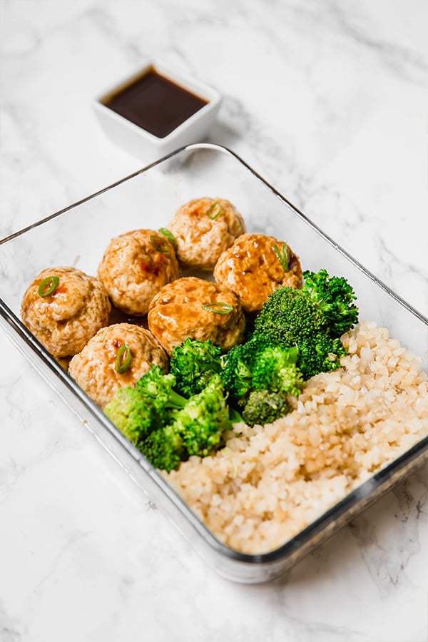 Teriyaki Chicken Meatball Meal Prep