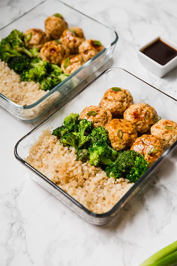 teriyaki chicken meal prep bowls