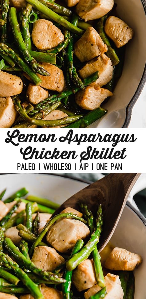 One Pan Lemon Asparagus Chicken Skillet