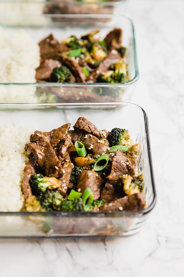 beef and broccoli meal prep