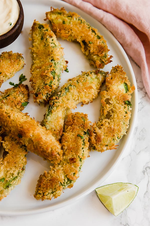 Avocado Fries {Air Fryer + Oven Baked} - FeelGoodFoodie