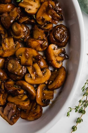 The Best Garlic Balsamic Mushrooms - Unbound Wellness