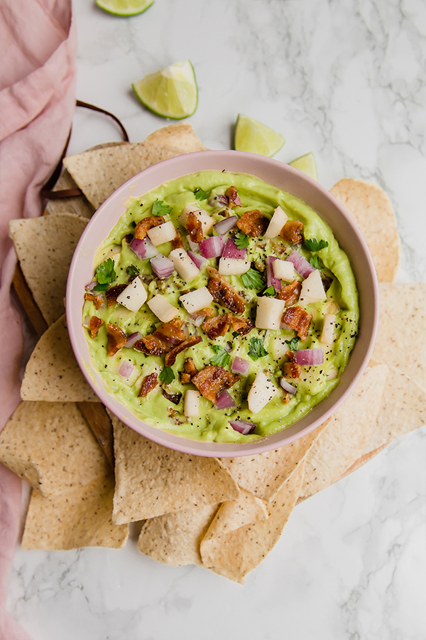 Apple Bacon Guacamole and Chips