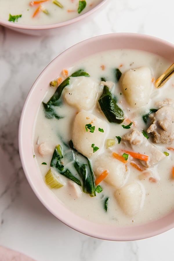 Gnocchi Chicken Soup (Olive Garden Copycat, Paleo, GF)