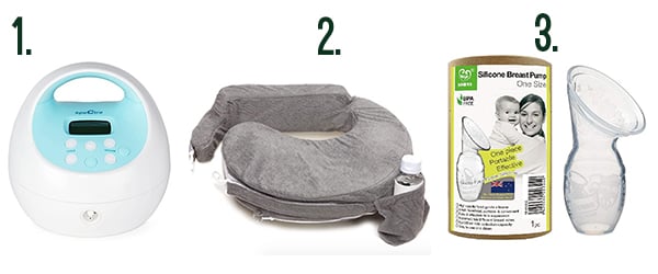 Breast pump and feeding pillow