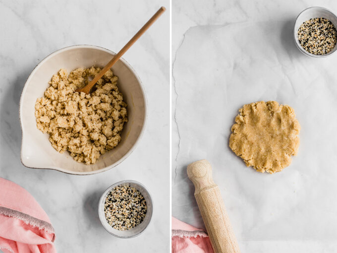 ingredients for paleo everything bagel crackers