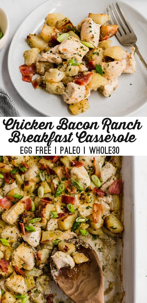 Chicken Bacon Ranch Breakfast Casserole (Paleo, Whole30, AIP) - Unbound ...