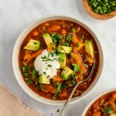 paleo pumpkin chili in bowl