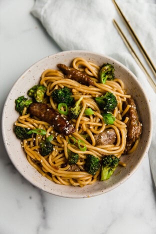 Gluten-free Beef and Broccoli Lo Mein - Unbound Wellness