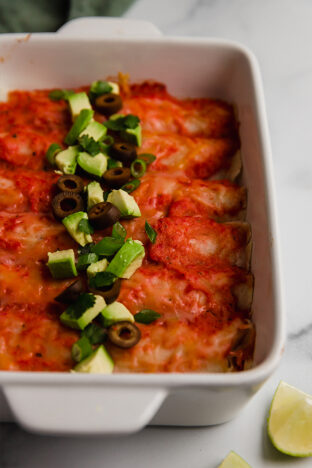 Freezer-Friendly Chicken Enchiladas (Paleo & AIP option) - Unbound Wellness