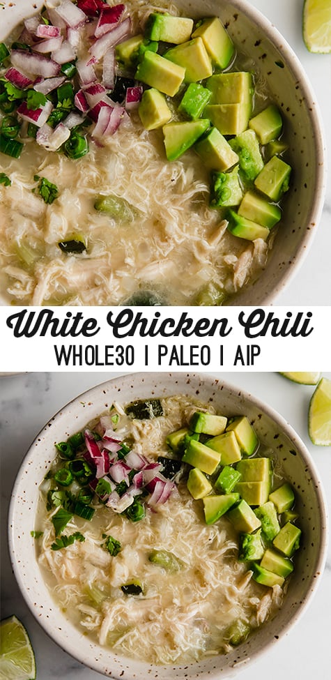 Whole30 White Chicken Chili - 40 Aprons
