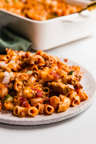 Bacon Cheeseburger No Boil Pasta Bake {Gluten free} - Unbound Wellness