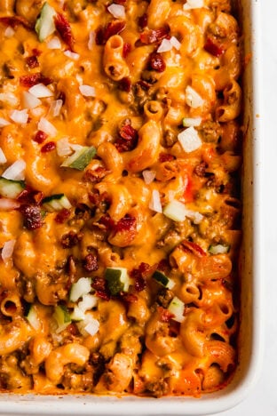 Bacon Cheeseburger No Boil Pasta Bake {Gluten free} - Unbound Wellness