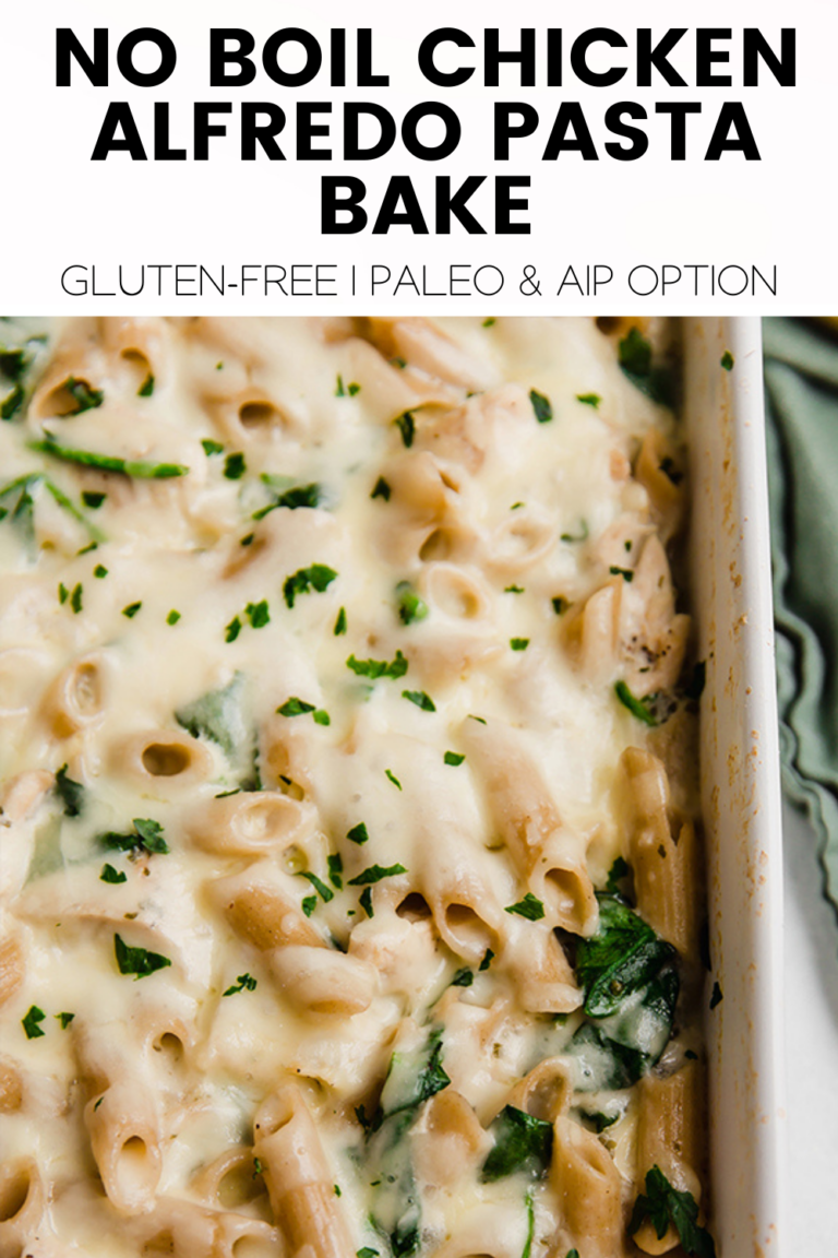 Chicken Alfredo No Boil Pasta Bake {Gluten Free, Paleo & AIP Option ...