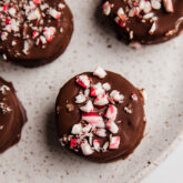 Plate of copycat peppermint Joe Joe's.