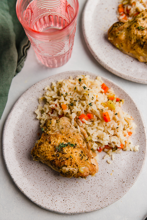 The Easiest One Pot Baked Chicken And Rice