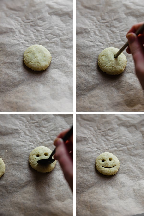 How to make the face for the sweet potato smiley fries!
