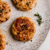 Turkey breakfast sausage on a plate.