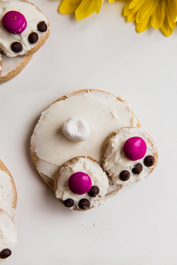 Bunny sugar cookies decorated