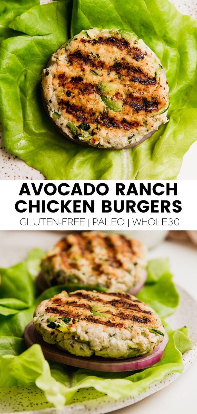 Avocado Ranch & Zucchini Chicken Burgers - Unbound Wellness