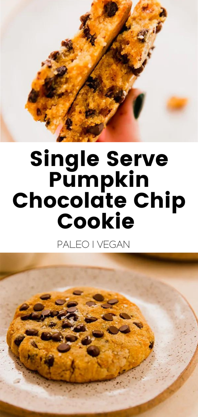 Single-Serve Pumpkin Chocolate Chip Cookie