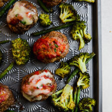 Easy Sheet Pan Dinner: Mini Meatloaves with Spinach and Veggies  (Gluten-Free Option) - Live Simply